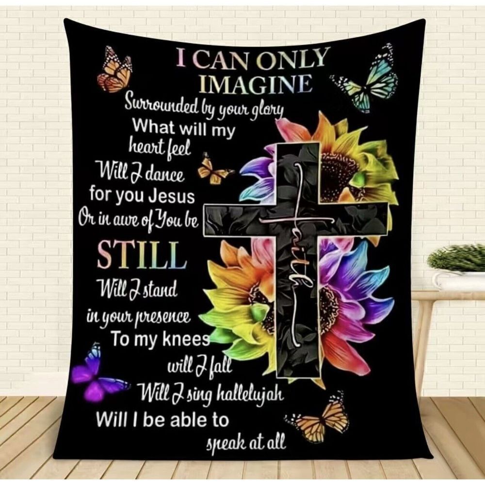 Christian Cross 3D Throw Blanket. 50”x60”. Ultra Soft. NWT. - Picture 2 of 4